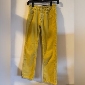 Mini Boden size 11 Y mustard straight leg corduroy pants boys